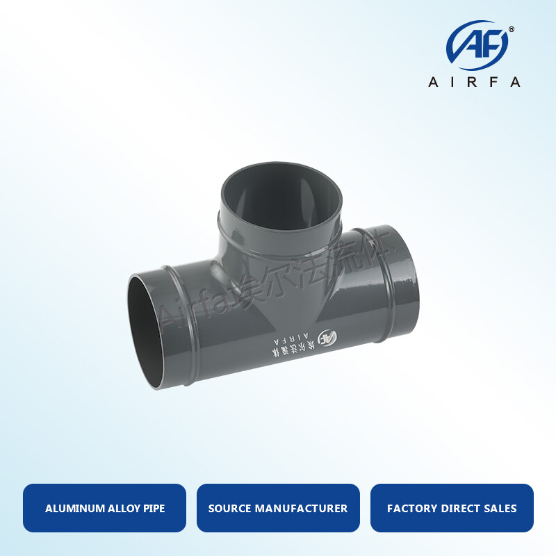 Easy-Install Airfa Equal diameter tee: No Welding Needed for Air Pipe Connection  Equal diameter tee- Leak-Free Air Pipeline Adaptor