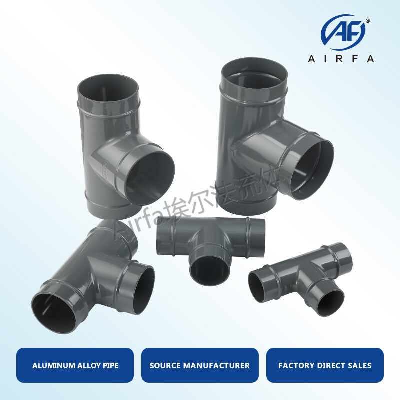 Easy-Install Airfa Equal diameter tee: No Welding Needed for Air Pipe Connection  Equal diameter tee- Leak-Free Air Pipeline Adaptor