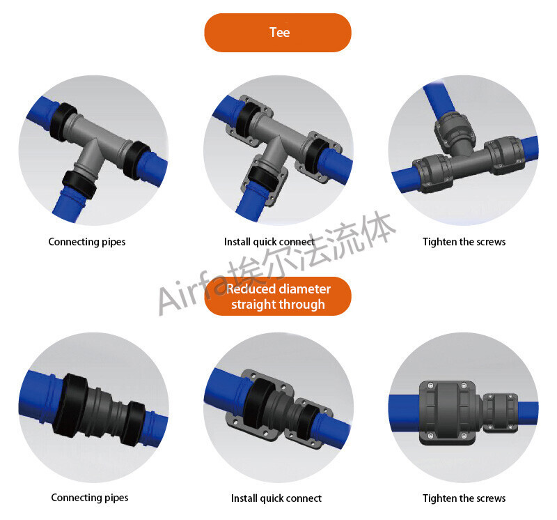 12 Airfa aluminum alloy compressed air pipeline is corrosion-resistant, energy-saving and environment-friendly.