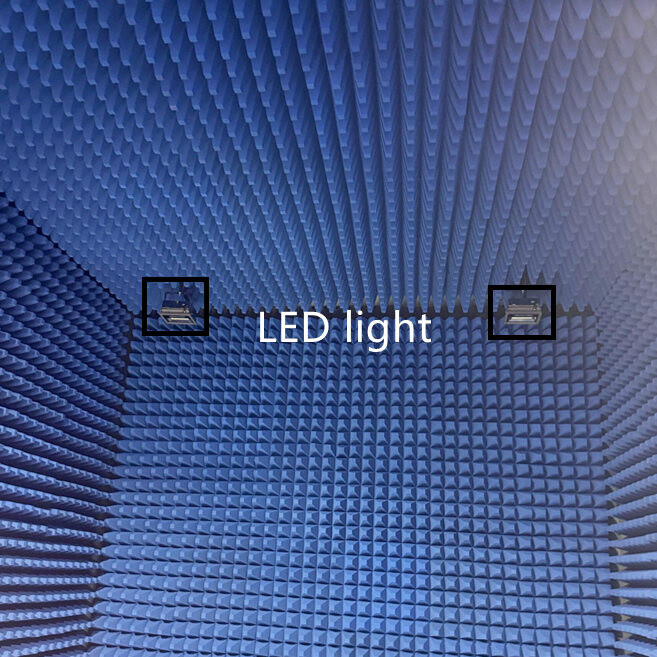 LED light designed for anechoic chamber