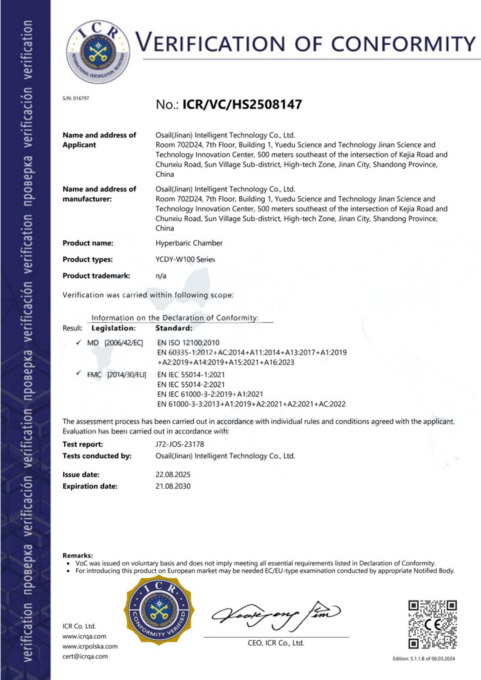 CE Certificate