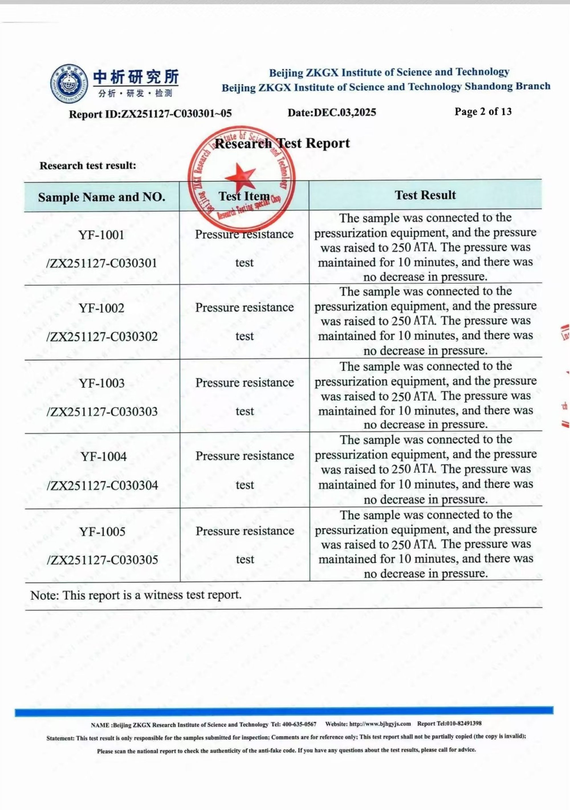 Test Report