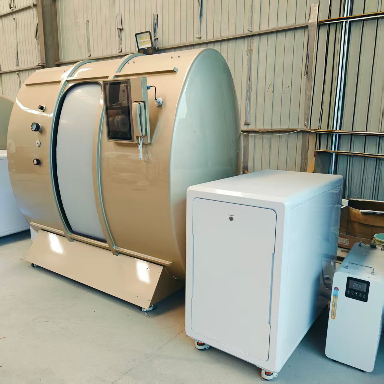 Side-by-Side Seats Amber Hard Shell Hyperbaric Chamber 