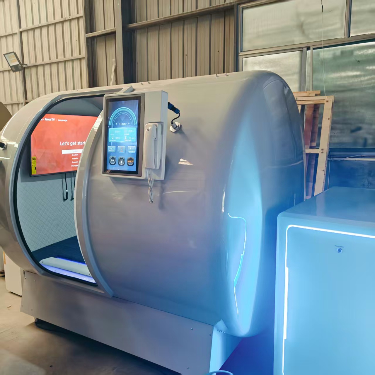 Side-by-Side Seats Amber Hard Shell Hyperbaric Chamber 