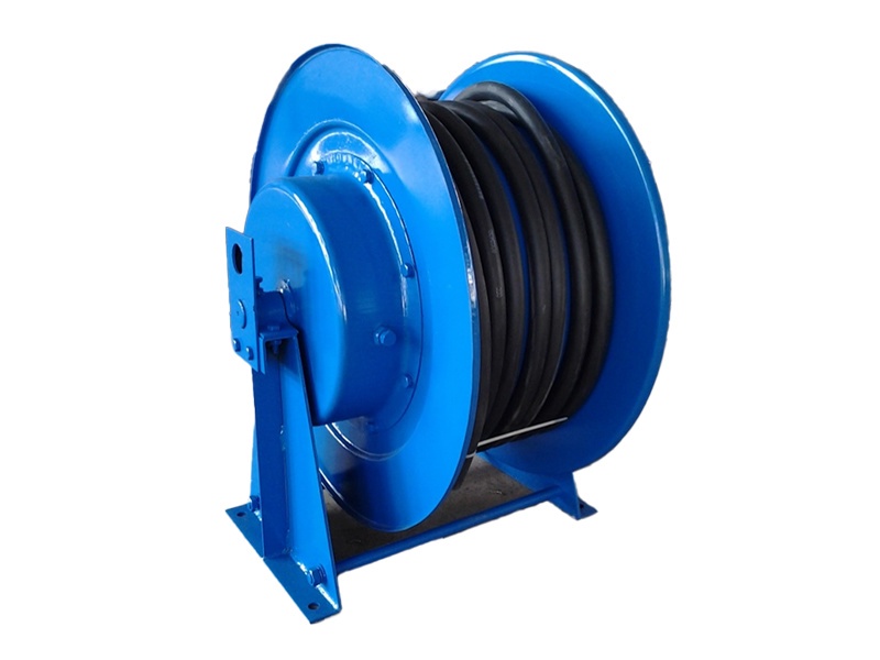Horizontal ground-type cable reel for power cables