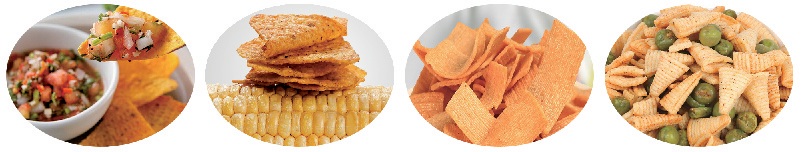 Doritos, rice crackers, salads, and Cheetos production lines 1