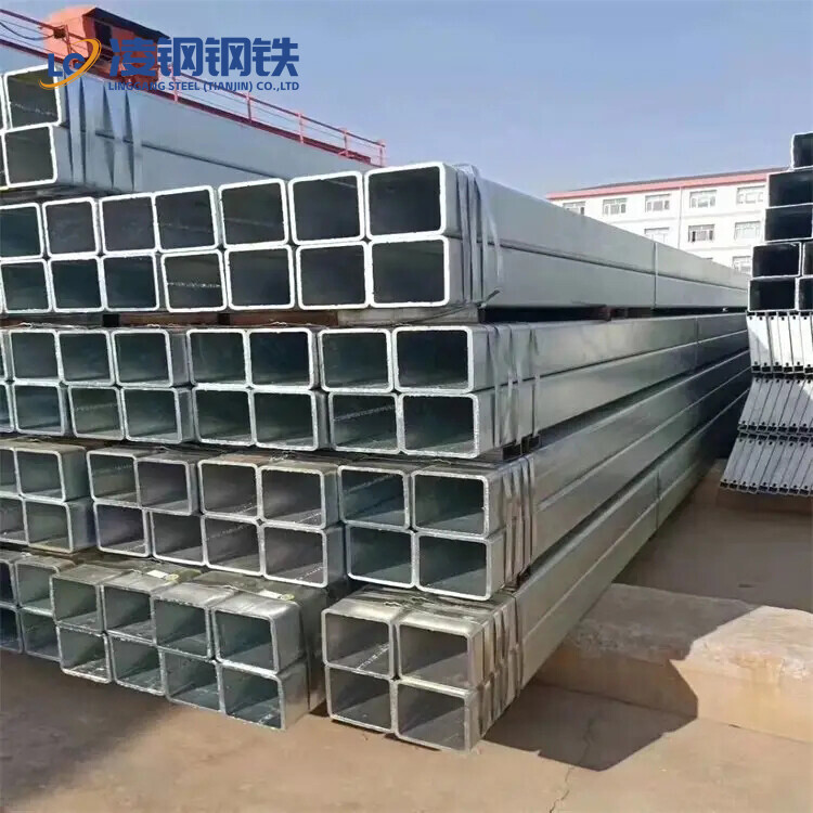 Galvanized Square Steel Pipe Pre-Galvanized Scaffold Steel Tube ASTM 12m Hollow Section GI Rectangular Pipe