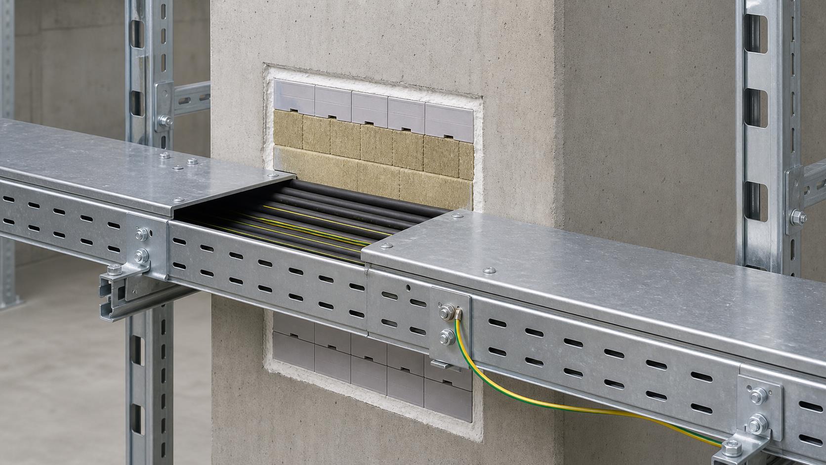 Cable Tray Fire Stopping at Wall and Floor Penetrations