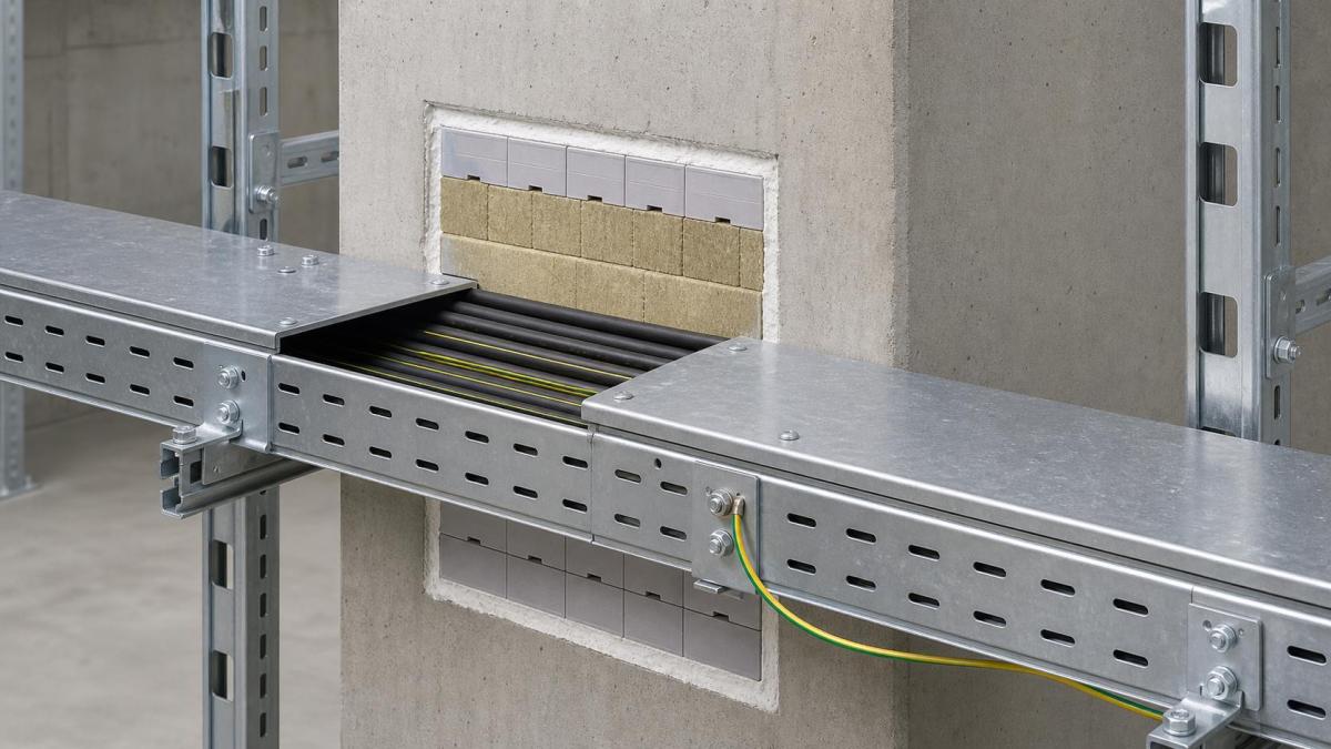 Cable Tray Fire Stopping at Wall and Floor Penetrations