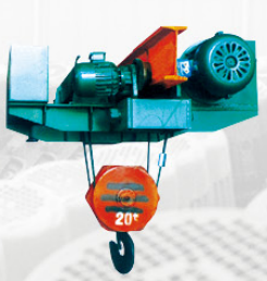 Low-headroom electric hoist crane