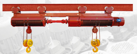 Ultra-high electric hoist with ultra-long double hooks, and electric hoist crane capable of lifting and lowering simultaneously