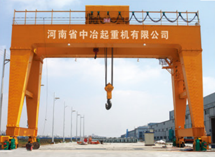 factory produces portal cranes for port use, specifically for unloading heavy loads8
