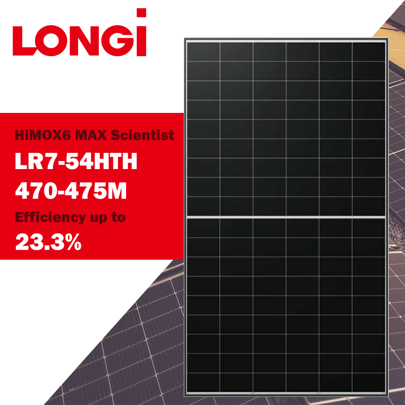 Longi Solar Panel Himo X6 Scientist LR7-54HTH 470-475M