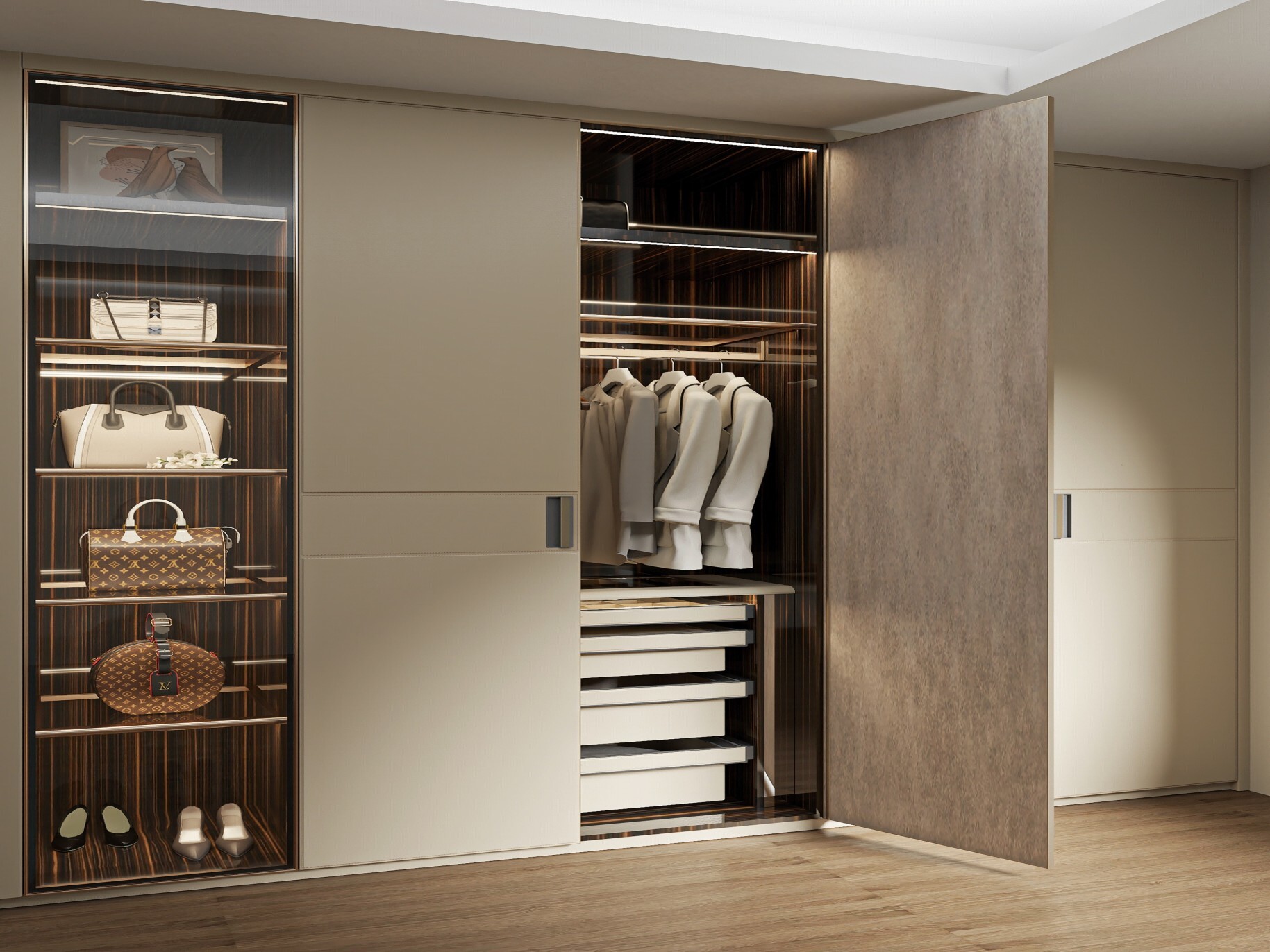 Leather Walk-in Closet