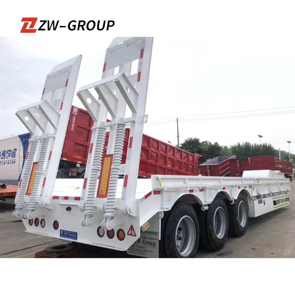 3 axles lowbed semi trailer