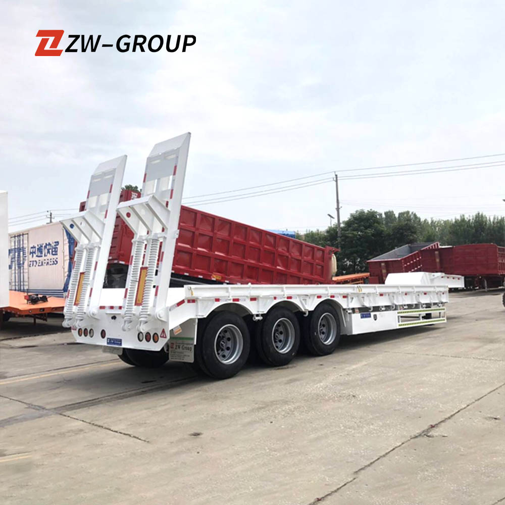 3 axles lowbed semi trailer