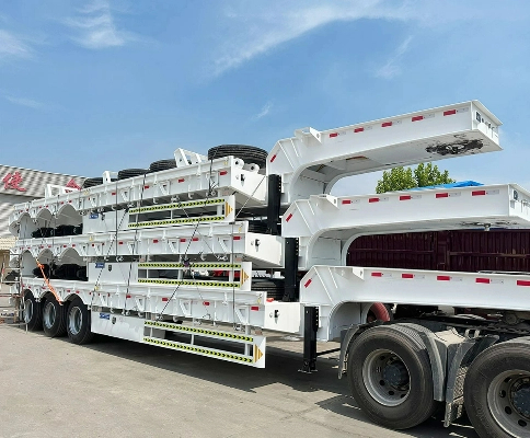 3 axles lowbed semi trailer
