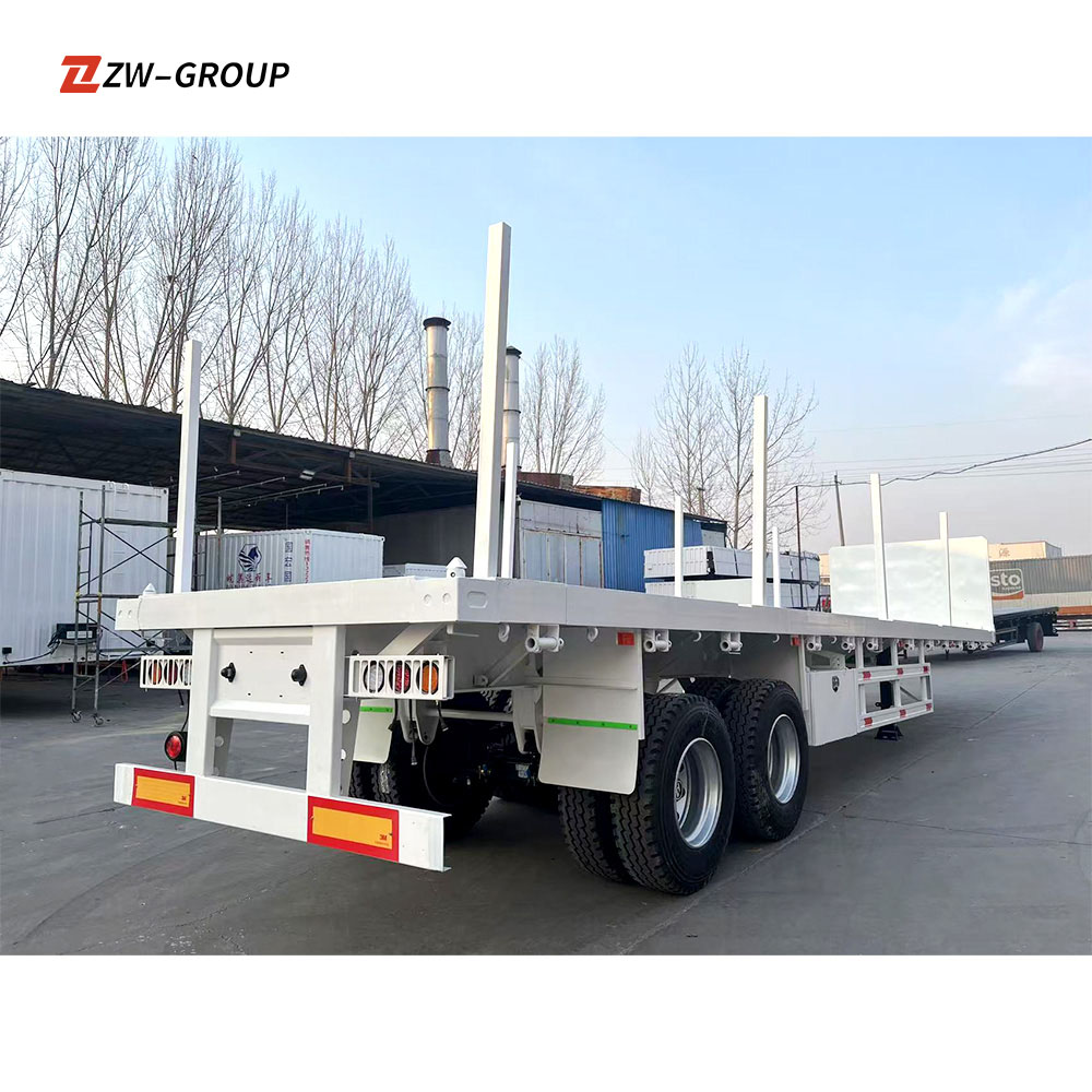 2 Axle 40FT Flatbed Semi Trailer for Qatar