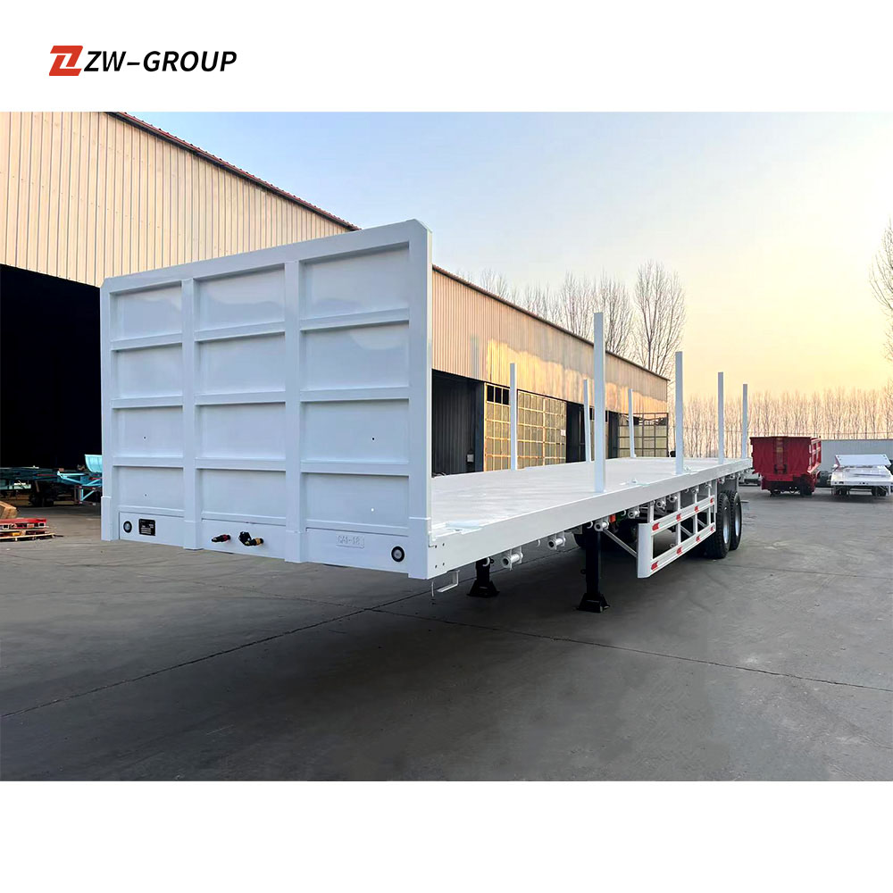 2 Axle 40FT Flatbed Semi Trailer for Qatar