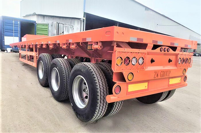 3 Axle 60ton Flatbed Semi Trailer