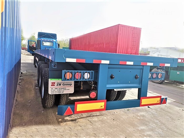 Flatbed Semi Truck Trailer