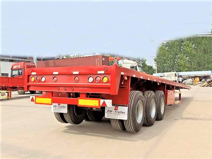 Tri-axle Flatbed Container Trailer