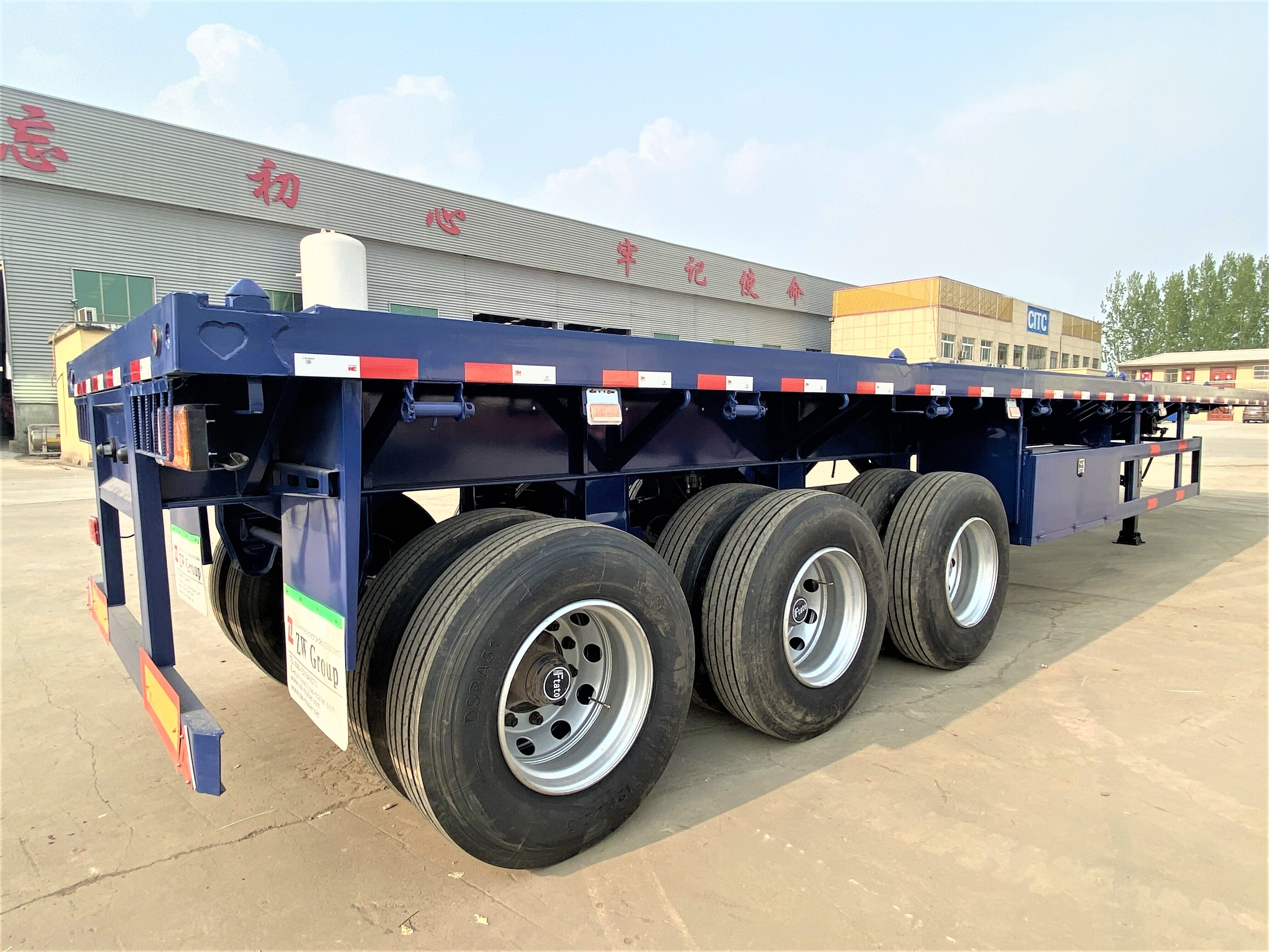 3 Axle Flat Deck Truck Trailer