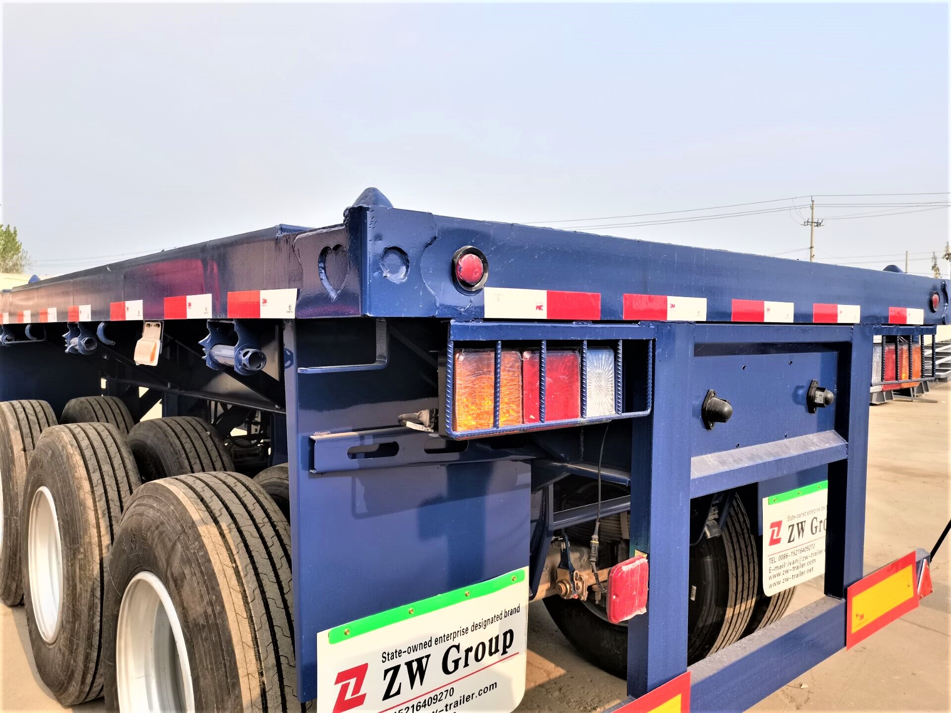 3 Axle Flat Deck Truck Trailer