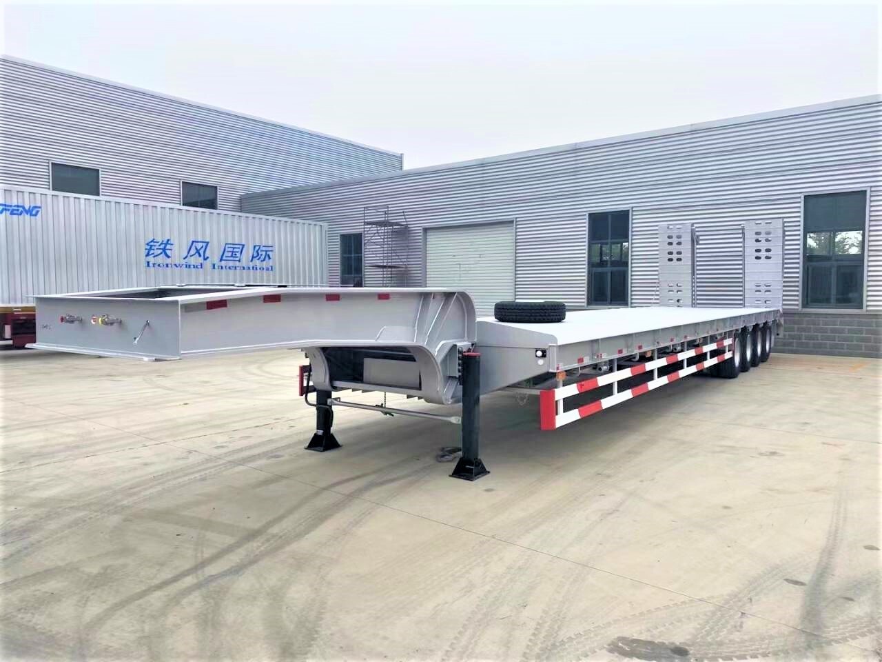 4 Axle 100 Ton Low Bed Semi Trailer