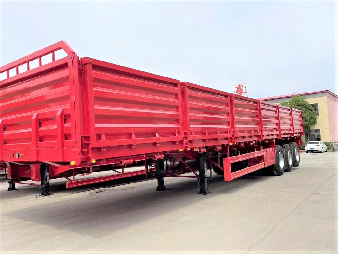 3 axle Drop Sidewall Semi Trailer