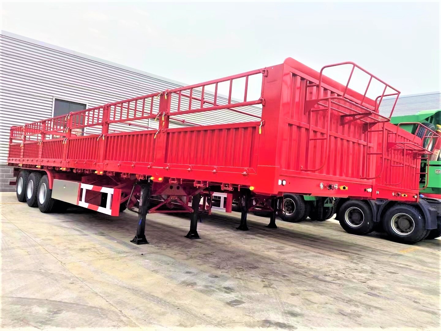 3 axle Drop Sidewall Semi Trailer
