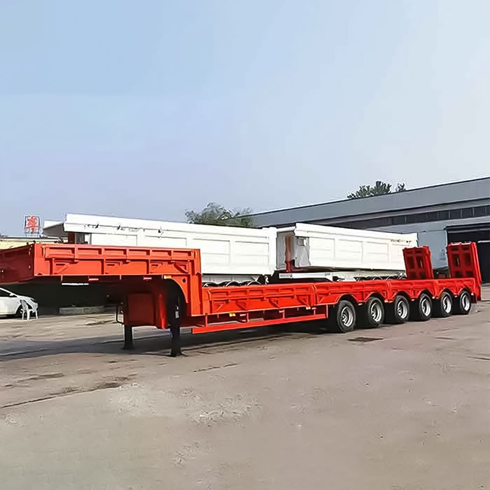 6 Axle 120Ton Extendable Lowbed Semi Trailer