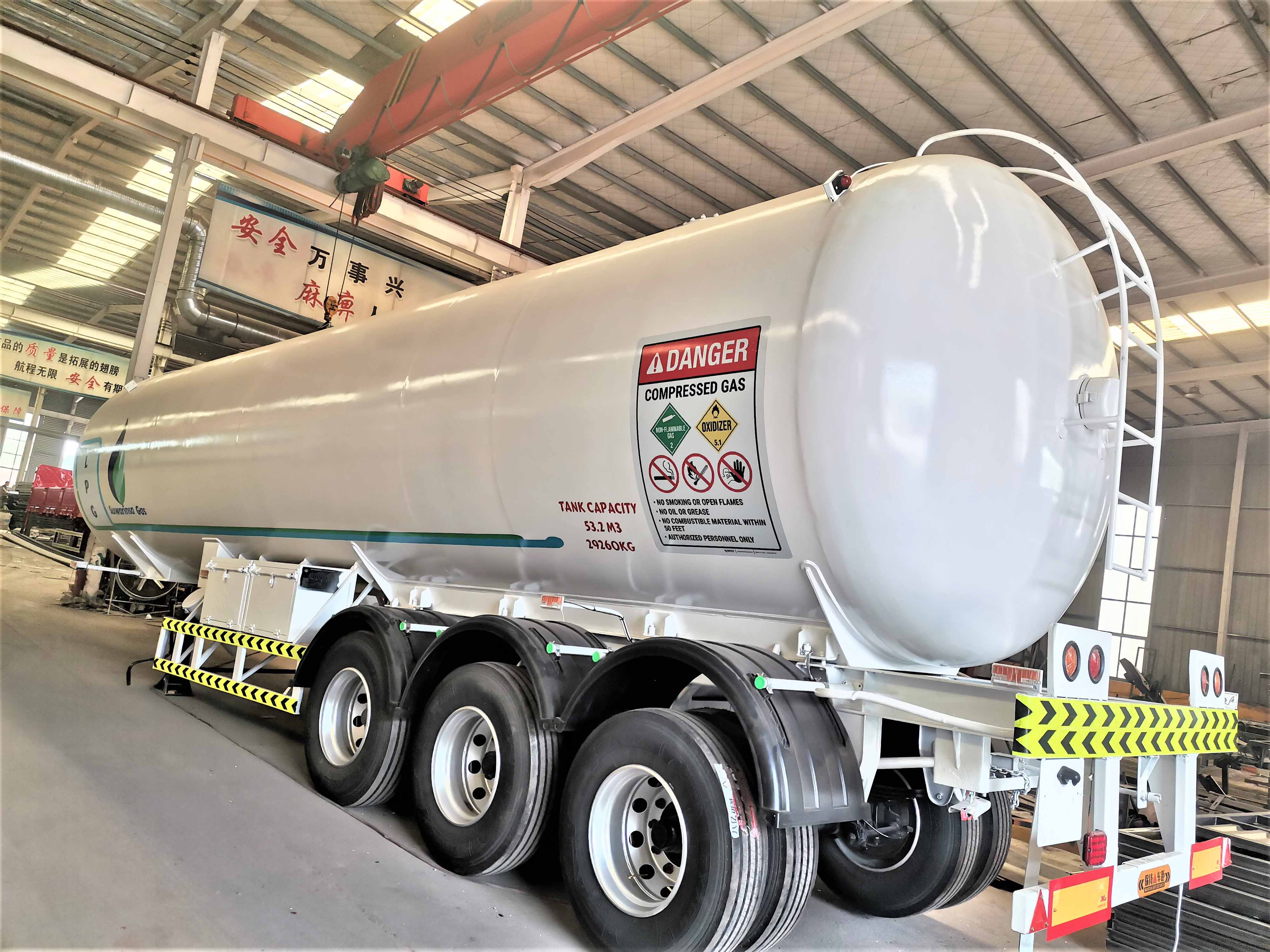 3-Axle 53.2m³ LPG Tanker Semi Trailer