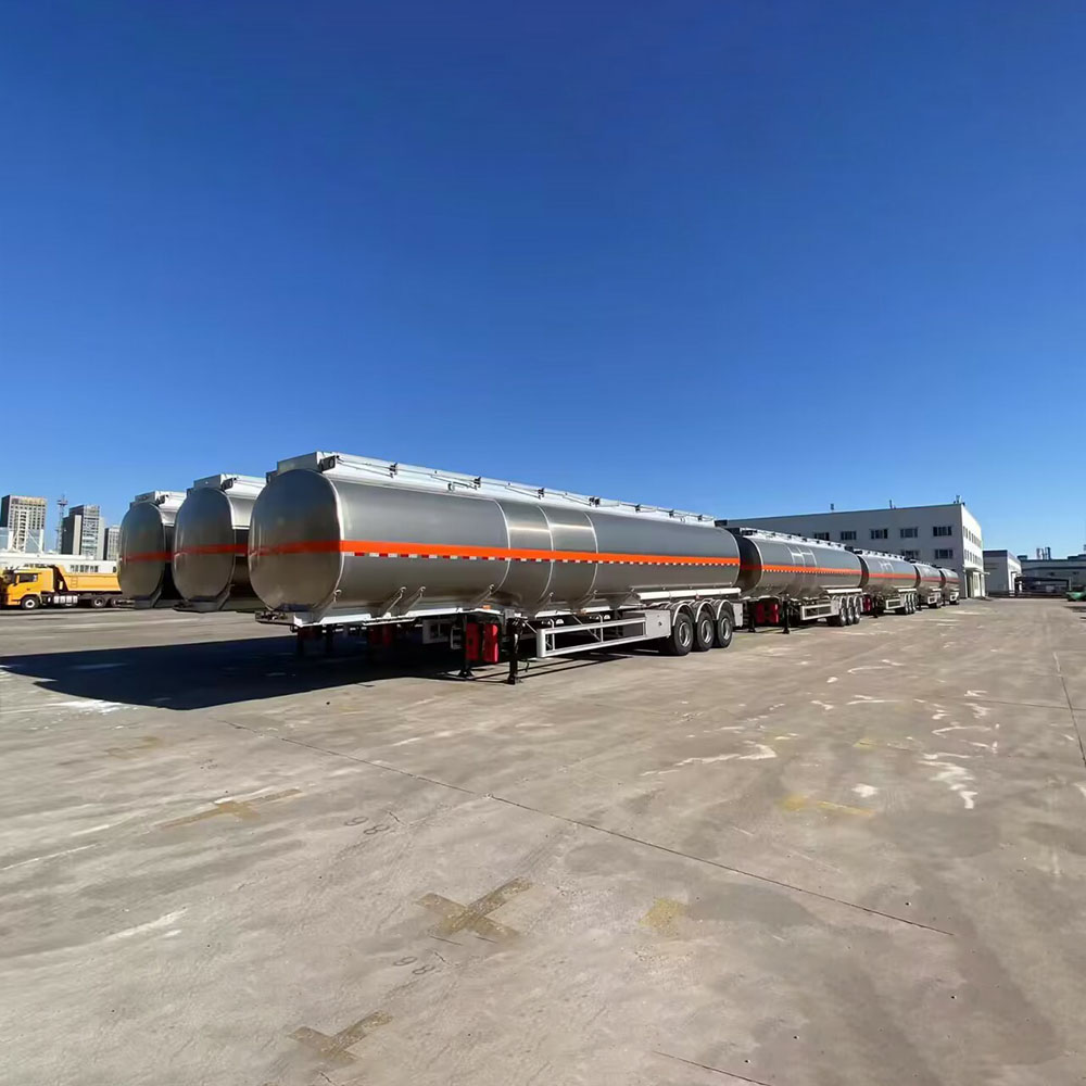 3 Axle 45000L Aluminum Fuel Tanker Trailer for sale