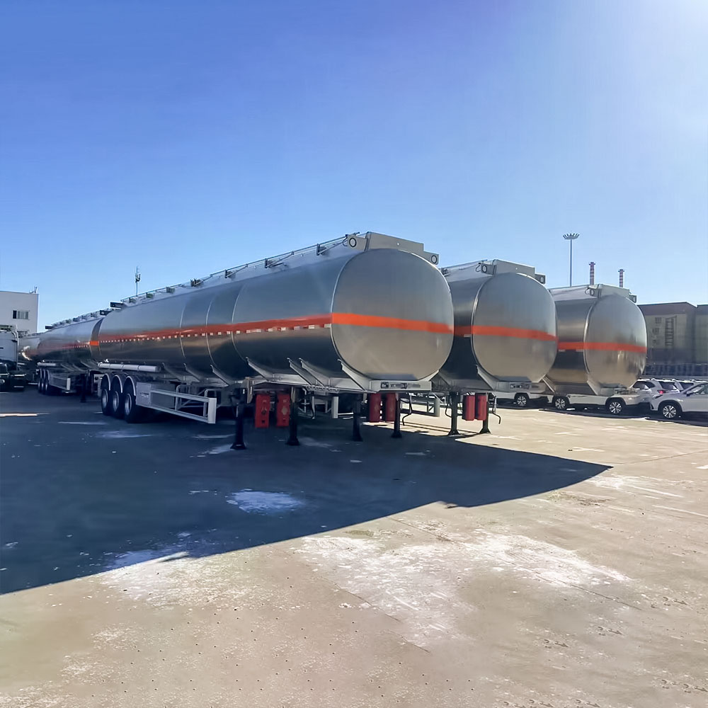3 Axle 45000L Aluminum Fuel Tanker Trailer for sale