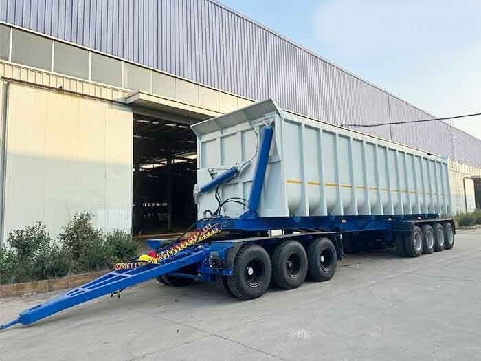 4 axle hydraulic side dump trailer 