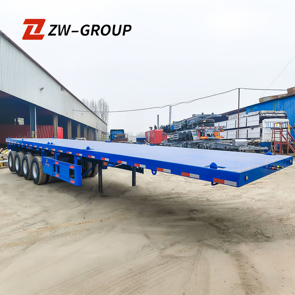 New 13M 4 Axle Semi Truck Flatbed Trailer