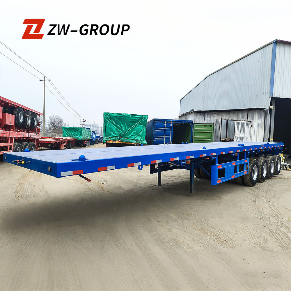 New 13M 4 Axle Semi Truck Flatbed Trailer