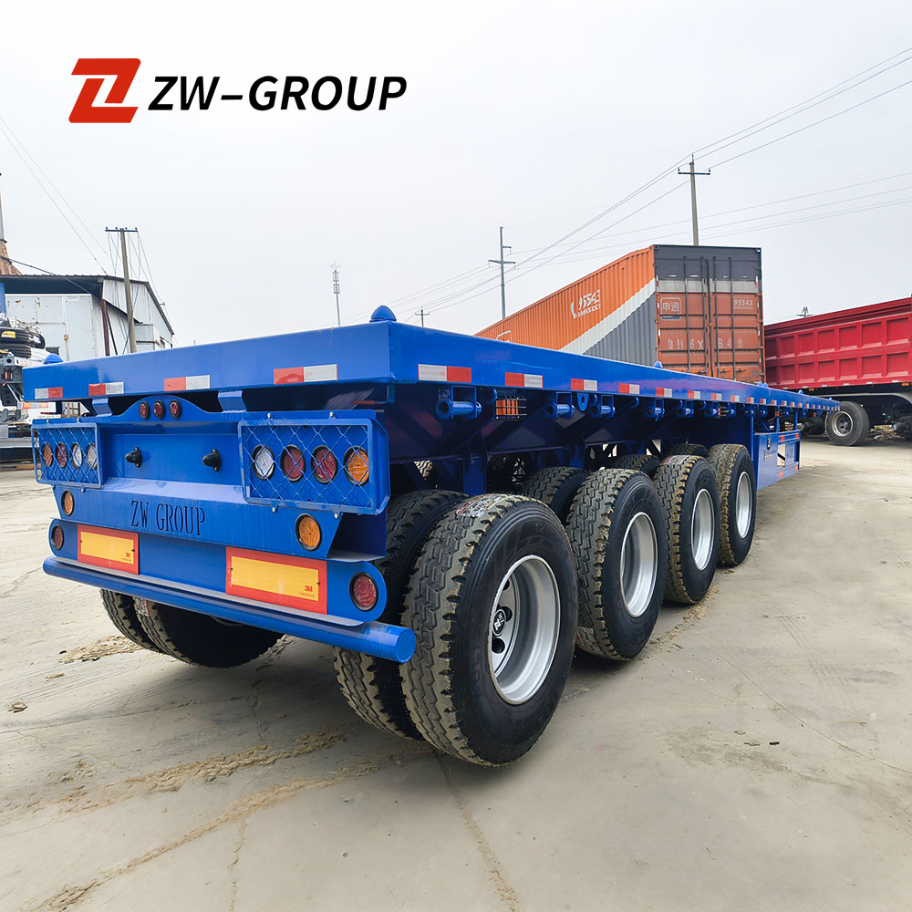 New 13M 4 Axle Semi Truck Flatbed Trailer