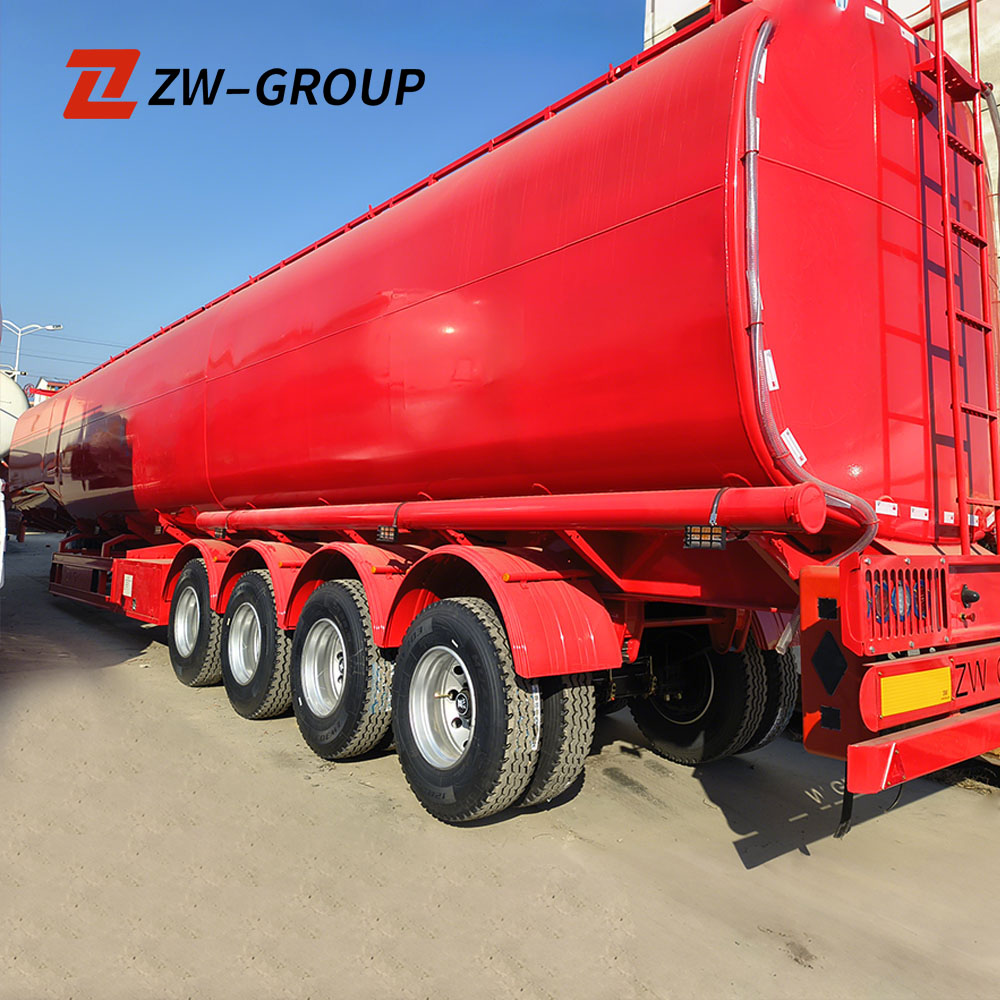 4-Axle 80CBM Square Fuel Tanker Trailer