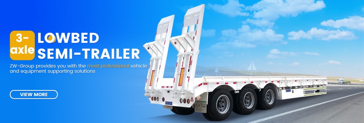 3-Axle 60-Ton Lowbed Semi Trailer