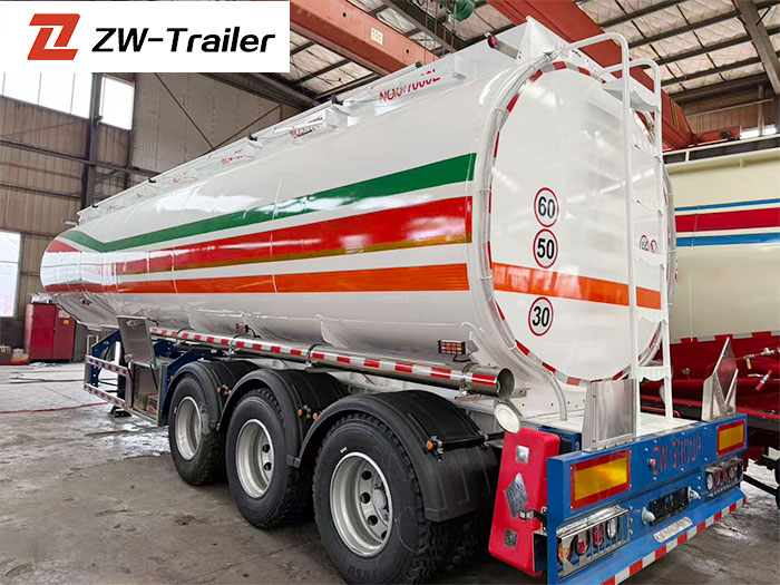 Lightweight 45CBM Aluminum Alloy Petrol Tanker Trailer