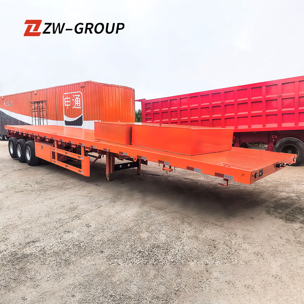 Heavy-Duty 3 Axle Flatbed Semi Trailer