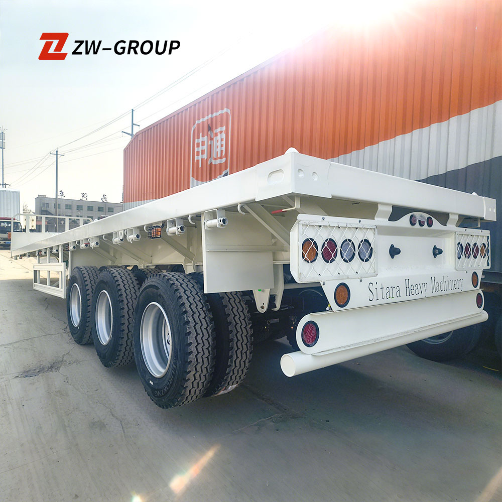 Heavy-Duty 3 Axle Flatbed Semi Trailer