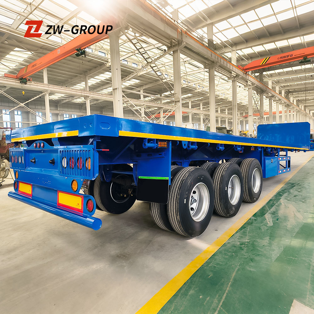Heavy-Duty 3 Axle Flatbed Semi Trailer