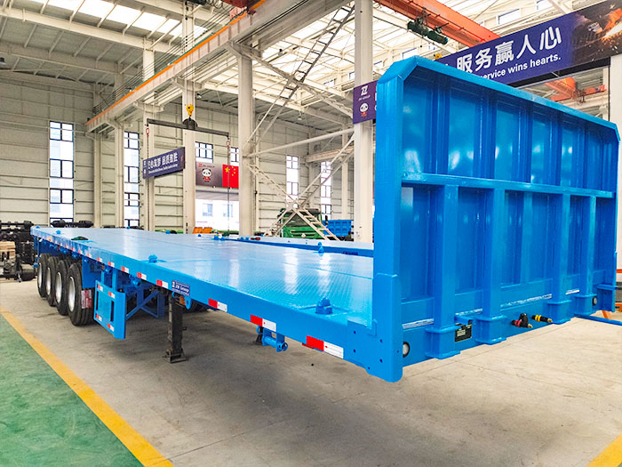 4 axle flatbed container semi trailer