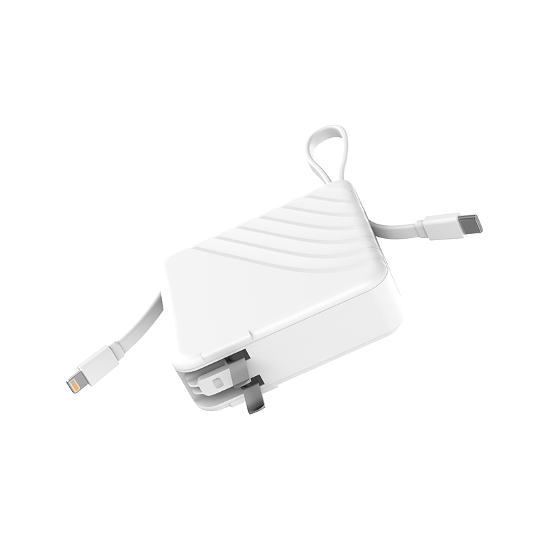 C3 AC 10000mAh Power Bank with Type-c&Lightning cable Support Plug Options