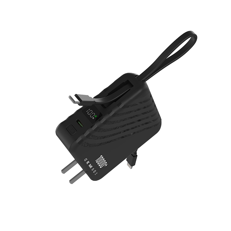 C3 AC 10000mAh Power Bank with Type-c&Lightning cable Support Plug Options