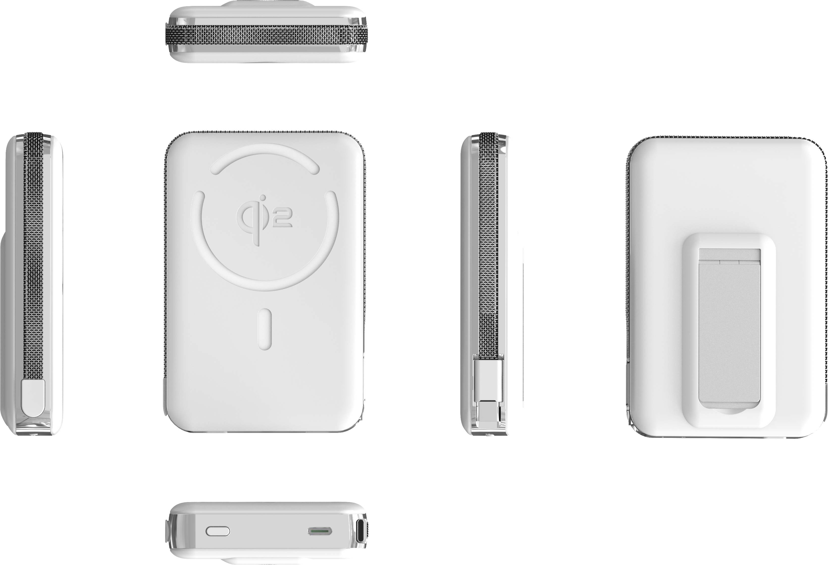 M02B qi2 PD35W Wireless 10000mAh Power Bank With Stand With Removable Cable