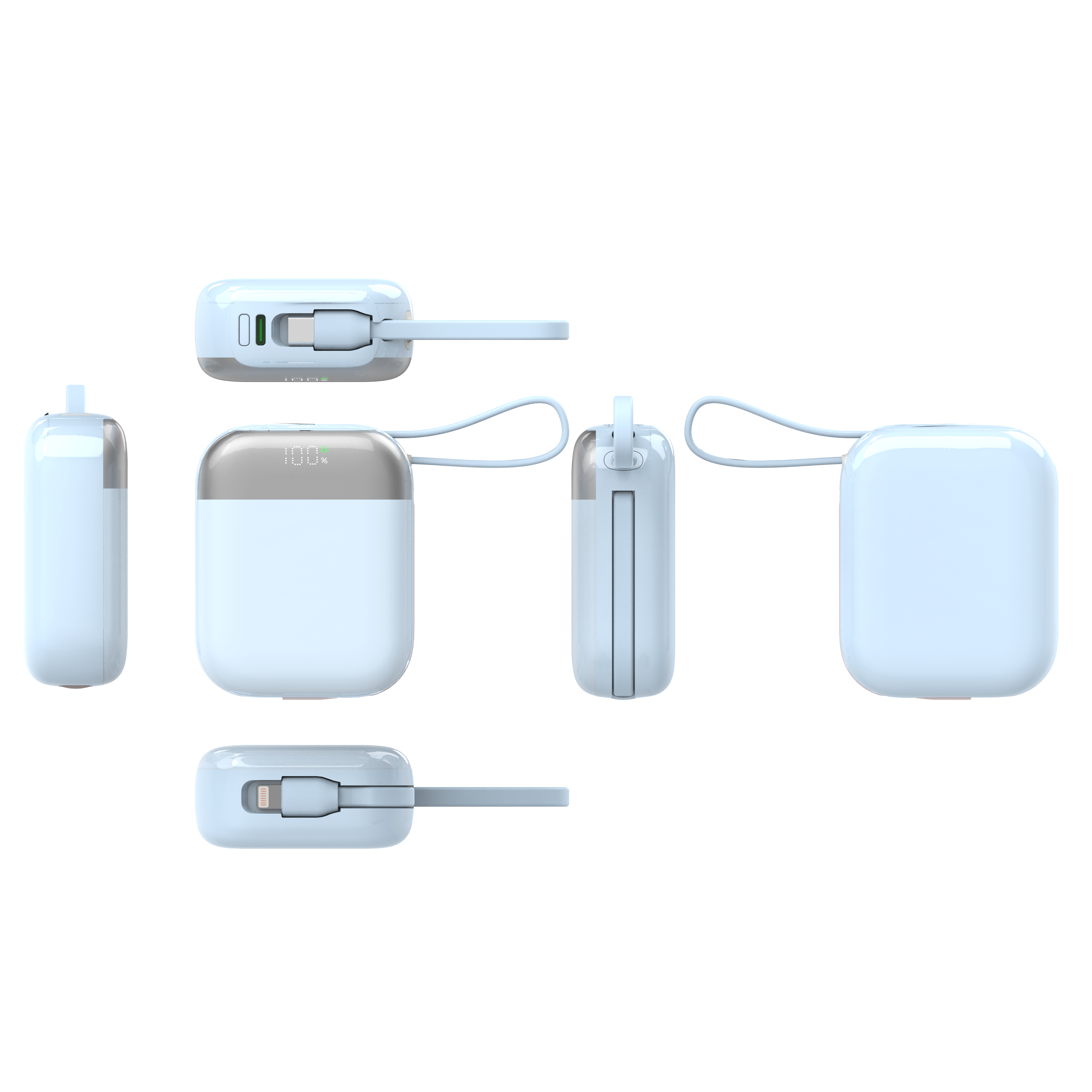 Smallest Semi-Solid 10000mAh Power Bank With Cable